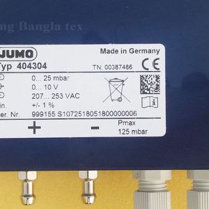 jumo pressure transmitter 0–25 mbar